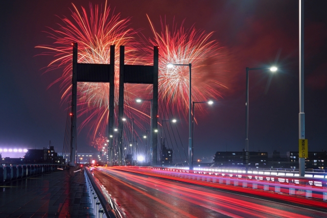 東京競馬場花火